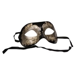 MASQUERADE MASK -  DIVINE EYE MASK - SILVER AND BLACK
