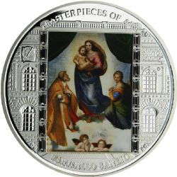 MASTERPIECES OF ART -  SISTINE MADONNA -  2009 COOK ISLANDS COINS