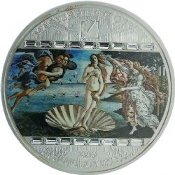 MASTERPIECES OF ART -  THE BIRTH OF VENUS -  2008 COOK ISLANDS COINS