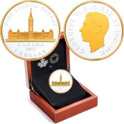 MASTERS CLUB: RENEWED SILVER DOLLAR -  COMMEMORATIVE ROYAL VISIT - PARLIAMENT BUILDING -  2017 CANADIAN COINS 03