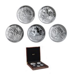 MASTERS FRACTIONAL SETS -  THE CANADIAN MAPLE MASTERS COLLECTION - 5-COIN SET -  2019 CANADIAN COINS 01