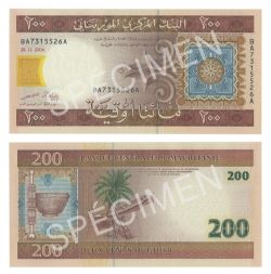 MAURITANIA -  200 OUGUIYA 2004 (UNC) 11