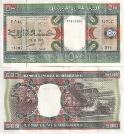 MAURITANIA -  500 OUGUIYA 2002 (UNC) 8C