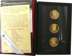 MEDALLIONS -  2000 HOCKEY HALL OF FAME INDUCTEE MEDALLION COLLECTION - GOLDEN EDITION -  2000 CANADIAN COINS