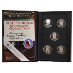 MEDALLIONS -  2001 HOCKEY HALL OF FAME INDUCTEE MEDALLION COLLECTION -  2001 CANADIAN COINS