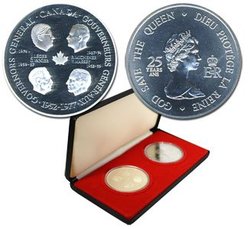 MEDALLIONS -  FOUR GOVERNORS GENERAL MEDALLIONS SET -  1977 CANADIAN COINS