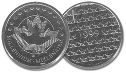 MEDALLIONS -  MILLENIUM MEDALLION -  1999 CANADIAN COINS