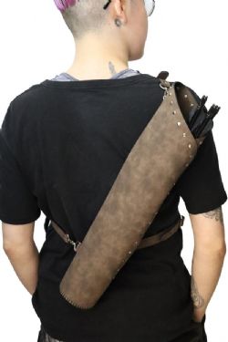 MEDIEVAL -  LEATHERLIKE QUIVER AND ARROW SET (ADULT)