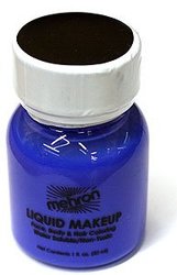 MEHRON -  BLUE - LIQUID MAKEUP (1 OZ / 30 ML) -  WATER-BASED MAKE-UP