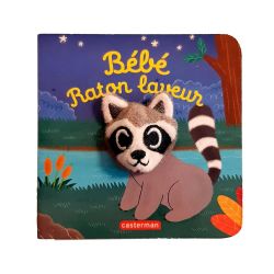 MES LIVRES MARIONNETTES -  BÉBÉ RATON LAVEUR -  LES BÉBÊTES