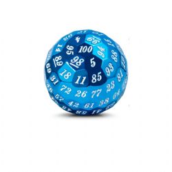 METAL D100 DICE - METALLIC BLUE