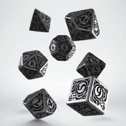 METAL DICE -  STEAMPUNK 7 METAL DICE SET -  Q-WORKSHOP