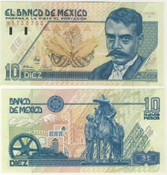 MEXICO -  10 NEW PESOS 1994 (UNC) 99