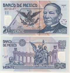 MEXICO -  20 PESOS 2001 (UNC) 116