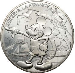 MICKEY & FRANCE -  MICKEY SAILING ON THE HORIZON -  2018 FRANCE COINS 19