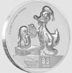 MICKEY MOUSE & FRIENDS -  DONALD DUCK 85TH ANNIVERSARY: DONALD'S PENGUIN -  2019 NEW ZEALAND COINS