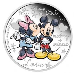MICKEY MOUSE & FRIENDS -  MICKEY & MINNIE MOUSE CRAZY IN LOVE -  2015 NEW ZEALAND MINT COINS