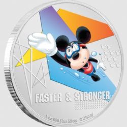 MICKEY MOUSE & FRIENDS -  MICKEY MOUSE SPORTS: FASTER & STRONGER (SWIMMING) -  2020 NEW ZEALAND MINT COINS 02