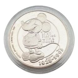 MICKEY MOUSE -  IT ALL STARTED WITH A MOUSE - SILVER COMMEMORATIVE COIN -  1993 AMERICAN COINS