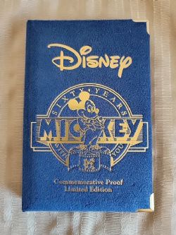 MICKEY SIXTY YEARS WITH YOU -  1 OZ. FINE SILVER COIN -  1988 UNITED STATES OF AMERICA