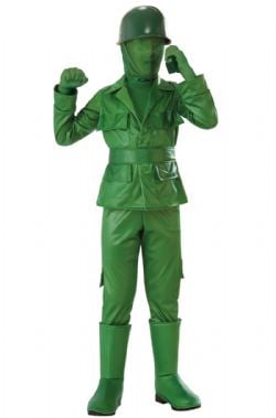 MILITARY -  GREEN ARMY BOY COSTUME (CHILD)