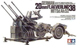 MILITARY MINIATURES -  GERMAN 20MM FLAKVIERLING 38