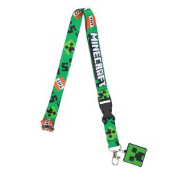 MINECRAFT -  CREEPER FACE AND TNT AOP SUBLIMATED STRAPS LANYARD
