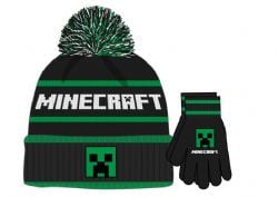 MINECRAFT -  CREEPER KNIT HAT AND GLOVES