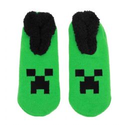 MINECRAFT -  CREEPER  WOMEN'S SLIPPER SOCK - SMALL