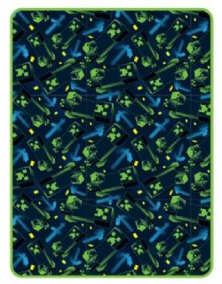 MINECRAFT -  CREEPERS BLACK  THROW (45