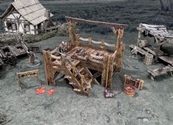 MINIATURE DECOR -  GALLOWS AND STOCKS -  BATTLE SYSTEMS