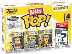 MINIONS -  TINY POP! ROLLER SKATING STUART, PAJAMA BOB, KUNG FU KEVIN AND MYSTERY FIGURES 4 PACK (1 INCH) -  BITTY POP!