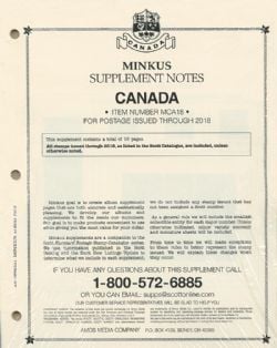 MINKUS CANADA -  2018 SUPPLEMENT - OFFICIAL