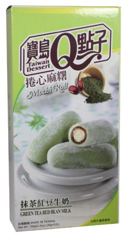 MOCHI -  GREEN TEA, RED BEAN & MILK (150 G) -  TAIWAN MOCHI