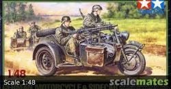 MODEL KIT -  GERMAN MILITARY MOTORCYCLE & SIDECAR 1/48 -  TAMIYA