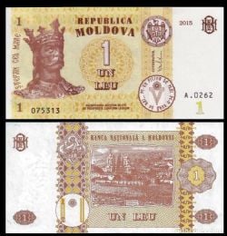 MOLDOVA -  1 LEU 2015 (UNC)