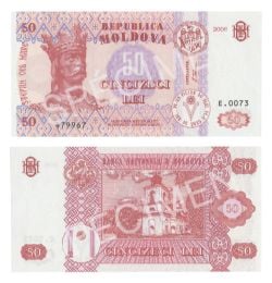 MOLDOVA -  50 LEI 2008 (UNC)