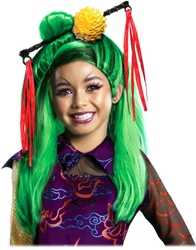 MONSTER HIGH -  JINIFIRE LONG WIG - GREEN AND BLACK (CHILD)