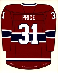 MONTREAL CANADIENS -  CAREY PRICE #31 - 5X6 REMOVABLE AND REUSABLE STICKER