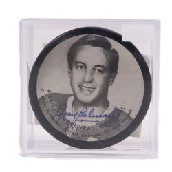 MONTREAL CANADIENS -  JEAN BÉLIVEAU AUTOGRAPHED HOCKEY PUCK - (PHOTO)