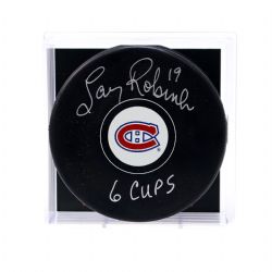 MONTREAL CANADIENS -  LARRY ROBINSON AUTOGRAPHED HOCKEY PUCK