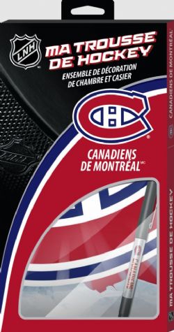 MONTREAL CANADIENS -  MA TROUSSE DE HOCKEY - ENSEMBLE DE DÉCORATION DE CHAMBRE ET CASIER (FRENCH)