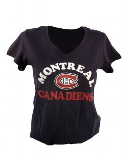 MONTREAL CANADIENS -  NAVY T-SHIRT (WOMAN)