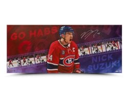 MONTREAL CANADIENS -  NICK SUZUKI AUTOGRAPHED PRINT  - 