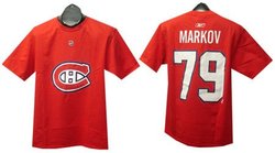 MONTREAL CANADIENS -  RED ANDREI MARKOV #79 T-SHIRT (TEEN)