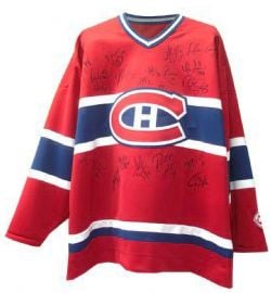 MONTREAL CANADIENS -  SIGNED REPLICA TEAM PLAYERS 2001-02 JERSEY