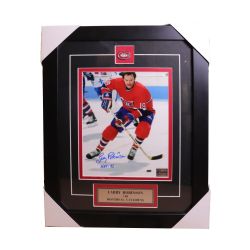 MONTRÉAL CANADIENS -  LARRY ROBINSON AUTOGRAPHED FRAME PHOTO (8