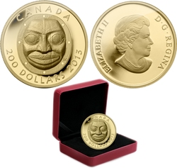 MOON MASK -  GRANDMOTHER MOON MASK 01 -  2013 CANADIAN COINS