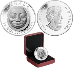 MOON MASK -  GRANDMOTHER MOON MASK -  2013 CANADIAN COINS