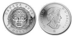 MOON MASK -  SUMMER MOON MASK -  2009 CANADIAN COINS